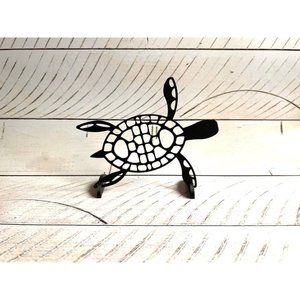 Cute Turtle Silhouette Wall Art